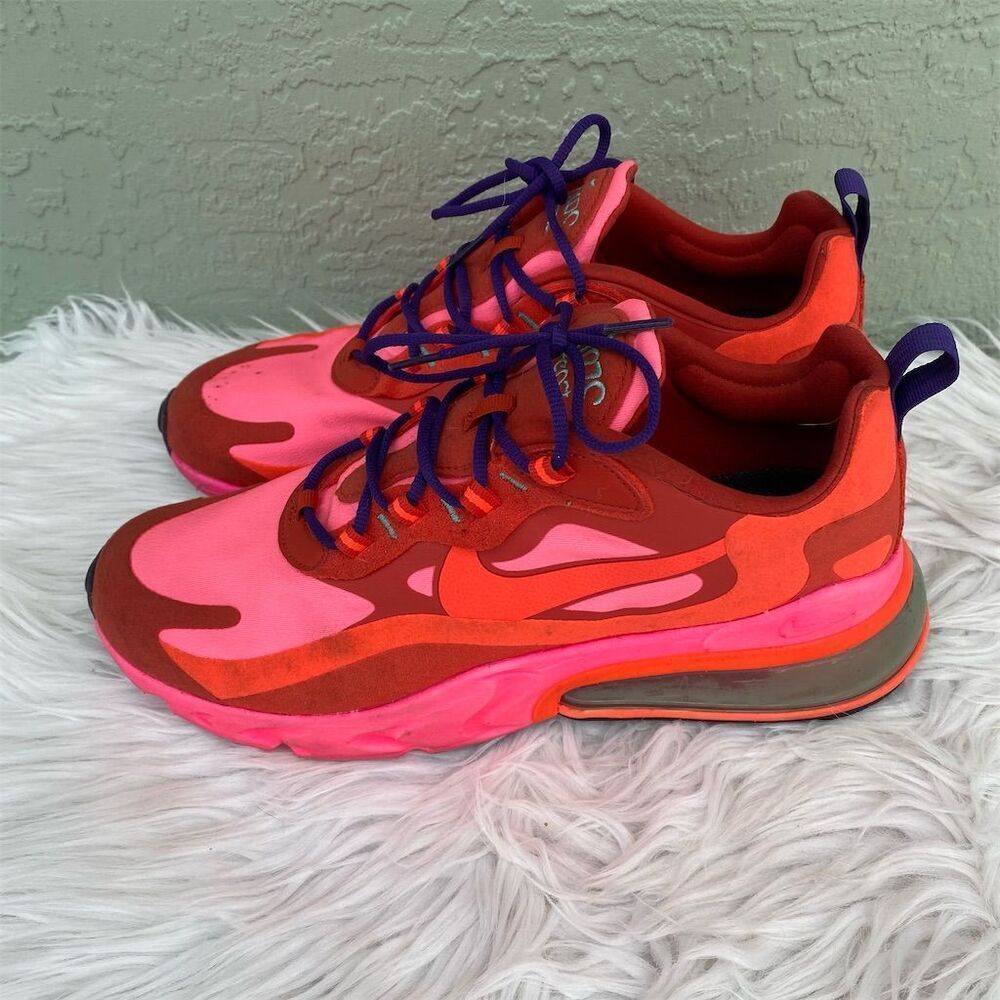 Nike Air Max 270 React Unisex Sneakers Red Size 10 Athletic Shoes